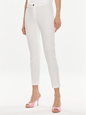 Rinascimento Rinascimento Pantaloni di tessuto CFC0118248003 Bianco Regular Fit