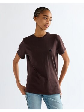 Wrangler Wrangler T-Shirt SIGN OFF TEE Brązowy Slim Fit