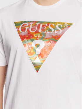 Guess Majica Abstract Logo M3GI57 K9RM1 Bela Slim Fit