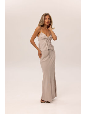 Hottie Hot Hottie Hot Completo top e gonna NUSA Beige Slim Fit