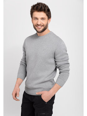 Volcano Volcano Sweter S-TODD Szary Regular Fit