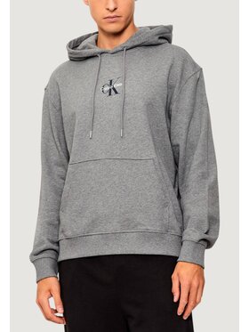 Calvin Klein Jeans Calvin Klein Jeans Μπλούζα LS EU 350TERRY MICRO MONOLOGO HO Γκρι Casual Fit