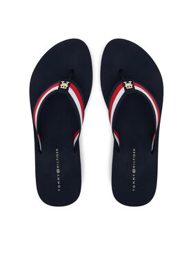 Tommy Hilfiger Tommy Hilfiger Japanke Th Corp Mid Wedge Beach Sandal FW0FW08517 Tamnoplava