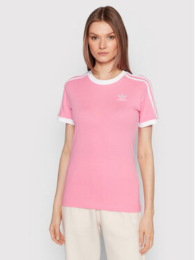 adidas adidas T-Shirt adicolor 3-Stripes HL6687 Różowy Regular Fit