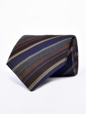 ELSNER ELSNER Krawat JEDWAB ŻAKARD A1053-1 Brązowy