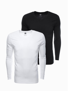 Ombre Ombre Longsleeve Z41 Biały Regular Fit