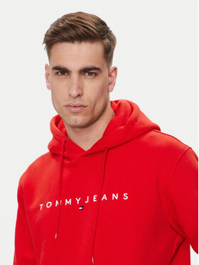 Tommy Jeans Jopa Linear Logo DM0DM17985 Rdeča Regular Fit