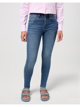Wrangler Wrangler Jeansy HIGH SKINNY Niebieski Slim Fit