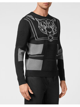 Plein Sport Plein Sport Longsleeve 1969 Czarny Regular Fit