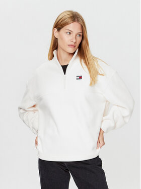 Tommy Jeans Tommy Jeans Felpa di pile DW0DW16271 Écru Oversize