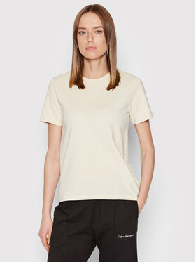 Calvin Klein Calvin Klein T-Shirt Micro Logo K20K203677 Béžová Regular Fit