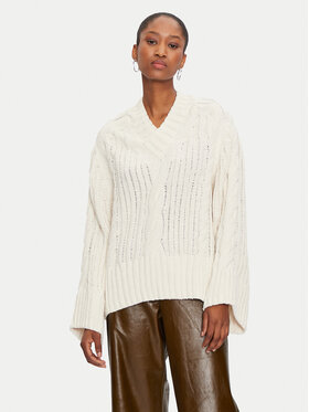 REPLAY REPLAY Sweter DK3313.000.G22926 Écru Regular Fit