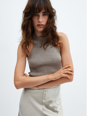 Mango Mango Top Sensu 57079119 Béžová Regular Fit