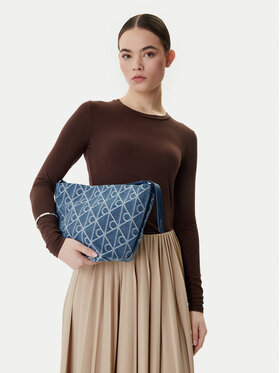 Calvin Klein Calvin Klein Дамска чанта Emblem Aop Denim Bucket LV04F3432G Син