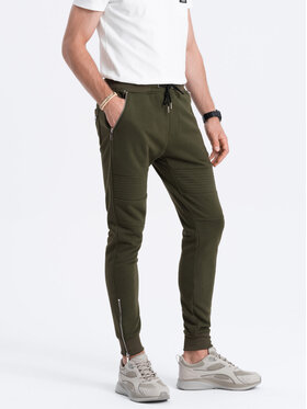 Ombre Ombre Teplákové kalhoty OM-PASK-22FW-004 Zelená Regular Fit