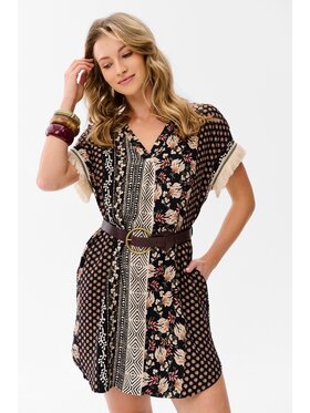 blue shadow blue shadow Tunika Keira Czarny Regular Fit