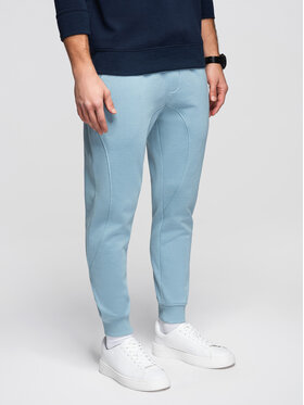 Ombre Ombre Spodnie dresowe OM-PABS-0305 Niebieski Regular Fit