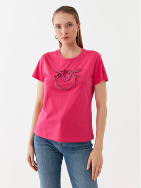 Pinko Pinko T-krekls Quentin 100535 A15D Rozā Regular Fit