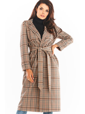Awama Awama Cappotto A368 Marrone Basic Fit
