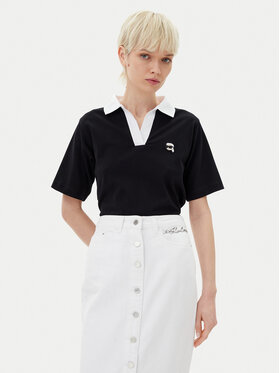 KARL LAGERFELD KARL LAGERFELD Polokošile A2W17111 Černá Regular Fit