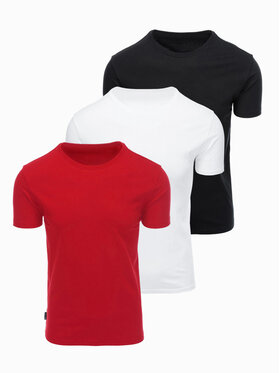 Ombre Ombre Komplet t-shirtów OM-TSBS-0268 Kolorowy Regular Fit