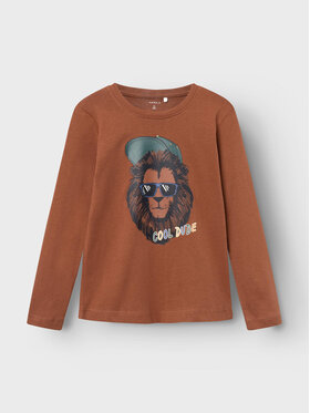 NAME IT NAME IT Μπλουζάκι 13220044 Καφέ Regular Fit