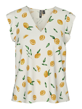 Pieces Pieces Bluzka Nya 17147804 Écru Regular Fit