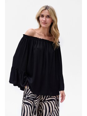 blue shadow blue shadow Bluzka Ribeira Czarny Regular Fit