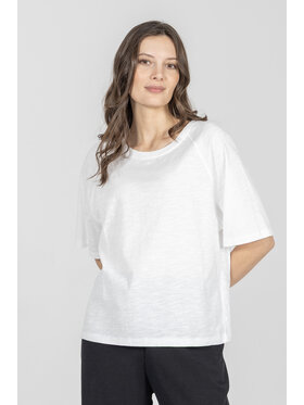 Deni Cler Milano Deni Cler Milano T-Shirt T-DC-T003-F2-10-12-1 Kremowy Loose Fit