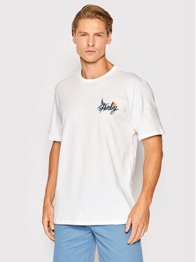 Hurley Hurley T-Shirt Wash Parrot Bay MTS0029710 Biały Regular Fit