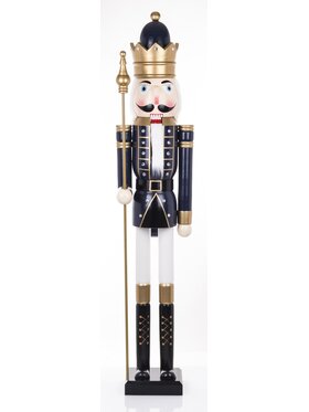 MIAhome MIAhome Figurka drewno 181 cm granatowy Granatowy