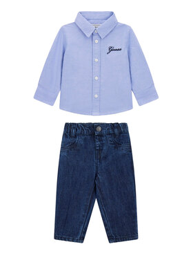 Guess Guess Košulja i hlače u kompletu I6RG03 W9CL0 Plava Regular Fit