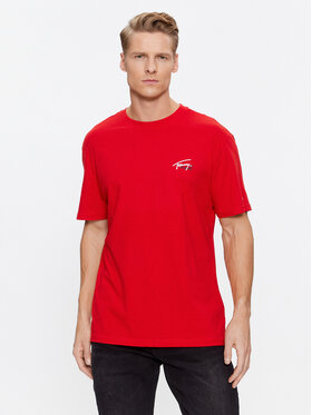 Tommy Jeans Tommy Jeans Tricou Small Flag DM0DM17714 Roșu Classic Fit