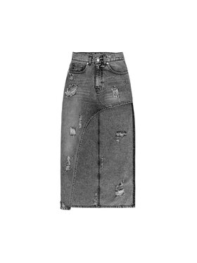 MissDenim MissDenim Spódnica jeansowa Maxi Szary Slim Fit