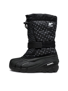 Sorel Čizme Za Snijeg Youth Flurry Print NY3503-010 Crna