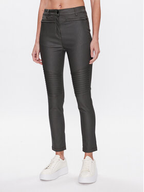 Volcano Volcano Spodnie z imitacji skóry R-Verona L07364-S23 Szary Slim Fit