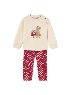 Mayoral Mayoral Completo felpa e pantaloni di tessuto 2745 Beige Regular Fit