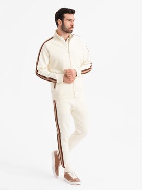 Ombre Ombre Komplet dresowy Z114 Écru Regular Fit
