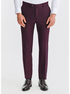Pako Lorente Pako Lorente Spodnie garniturowe P25WF-6G-014 Bordowy Slim Fit