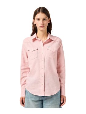 Wrangler Wrangler Koszula 112362609 Różowy Regular Fit