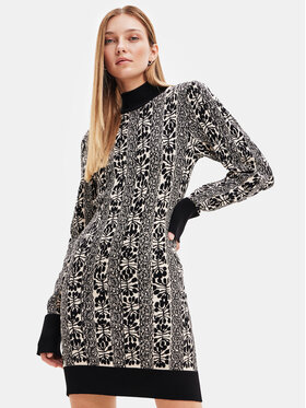 Desigual Desigual Robe en tricot 23WWVF01 Noir Slim Fit
