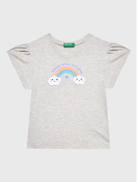 United Colors Of Benetton United Colors Of Benetton T-shirt 3096G107Z Siva Regular Fit