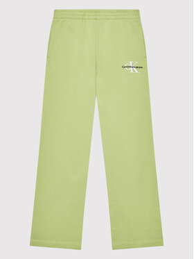 Calvin Klein Jeans Calvin Klein Jeans Pantaloni trening Monogram Off Placed IG0IG01434 Verde Regular Fit