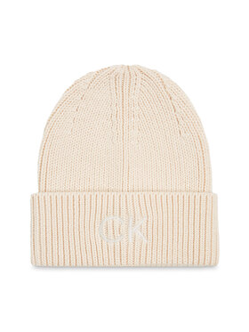 Calvin Klein Calvin Klein Čepice Re-Lock Beanie W/Emb K60K608660 Écru