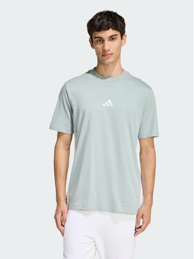 adidas adidas T-Shirt Essentials 3-Stripes Single Jersey Tee Zielony Regular Fit