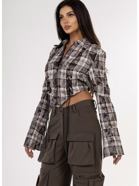 Love Saints Love Saints Koszula L26WF-AT-K03 Brązowy Slim Fit