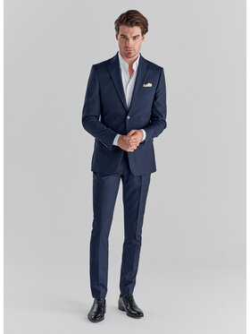 Pako Lorente Pako Lorente Spodnie garniturowe P20SP-6G-020 Granatowy Slim Fit