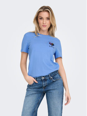 ONLY ONLY T-krekls Kita 15286647 Zils Regular Fit