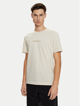 Calvin Klein Jeans Calvin Klein Jeans Tricou Minimal Logo J30J327075 Bej Regular Fit