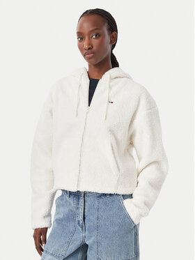 Tommy Jeans Tommy Jeans Kożuch sztuczny Teddy DW0DW23291 Kremowy Regular Fit